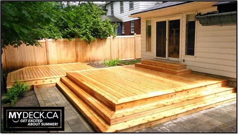 Ottawa Cedar Deck Build with Wrap Around Stairs - MyDeck.ca