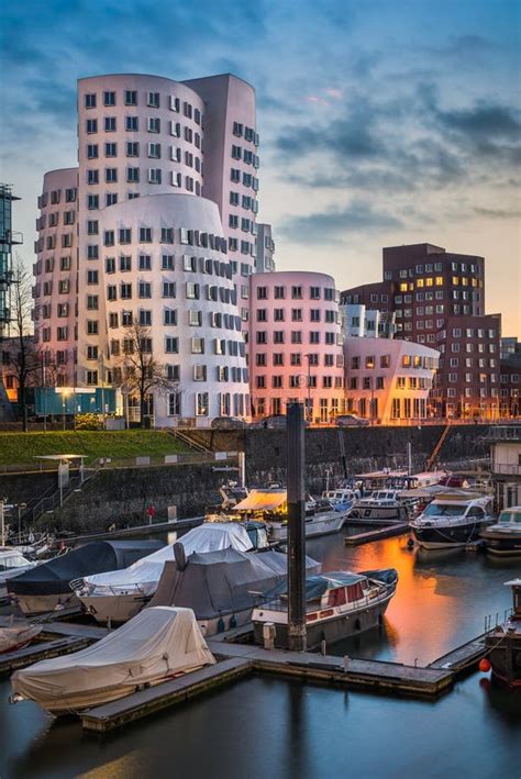 Dusseldorf Harbour Skyline, Germany Stock Image - Image of germany ...