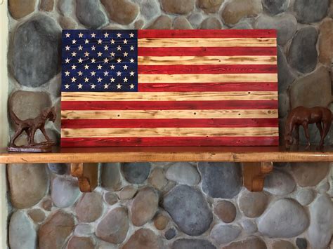 Wooden American Flag