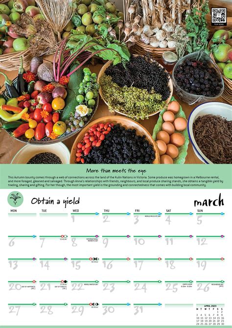 2023 Permaculture Calendar - a design principle a month