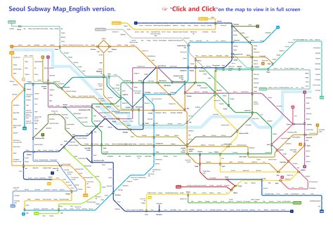 Seoul subway map in South Korea – 한국철도