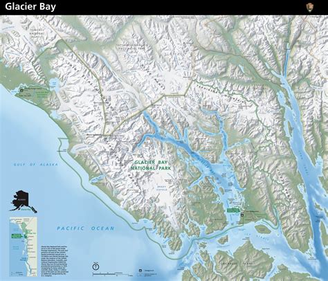 Glacier Bay National Park Map - Glacier Bay Alaska USA • mappery