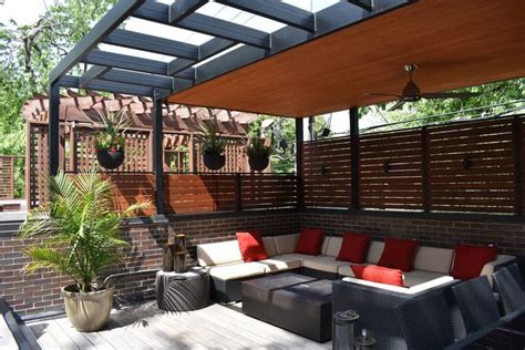 Steel Shade Structure - Chicago Roof Deck + Garden | Roof terrace ...