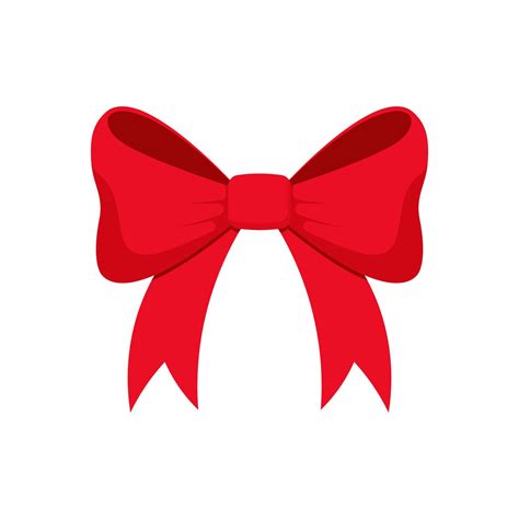 red ribbon bow Vector 12955477 Vector Art at Vecteezy