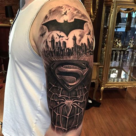 Batman, Superman & Spiderman Tattoo | Best tattoo design ideas