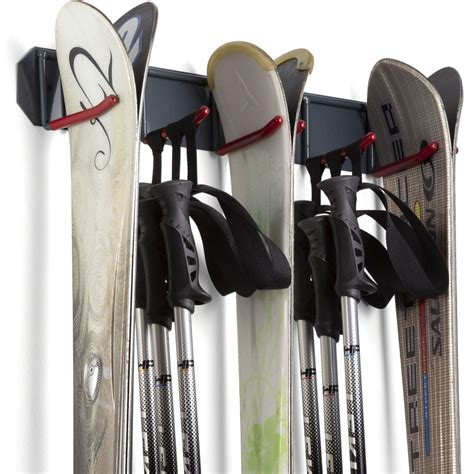 Wall Mounted Storage Rack Organizer for Ski Indoor and Outdoor – Wealers