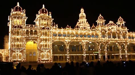 Mysore Palace Night View - YouTube