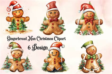 Gingerbread Man Christmas Clipart Graphic by clipart · Creative Fabrica