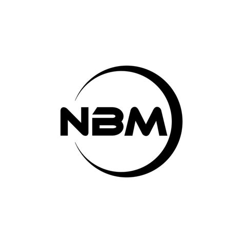 NBM letter logo design in illustration. Vector logo, calligraphy ...