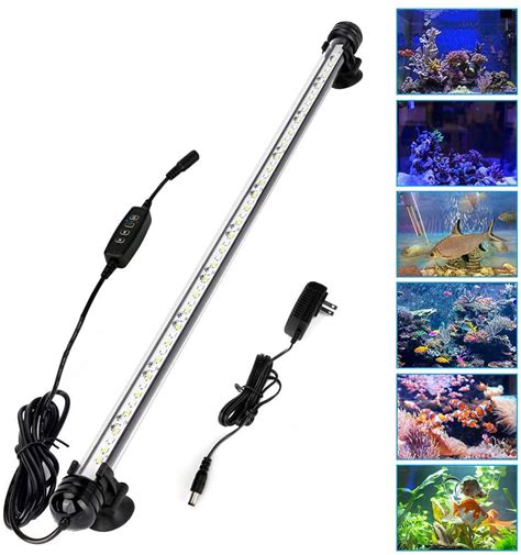 Coolmade Submersible LED Aquarium Light,Fish Tank Light with Timer Auto ...