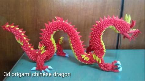 Tutorial 3d origami chinese dragon part 4 - YouTube