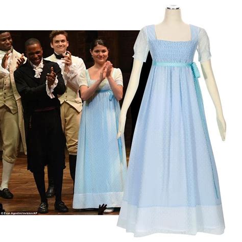 Hamilton Musical Elizabeth Schuyler Eliza the Burn Sky Blue Dress ...