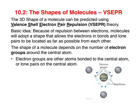 SOLUTION: The shapes of molecules VSEPR notes - Studypool