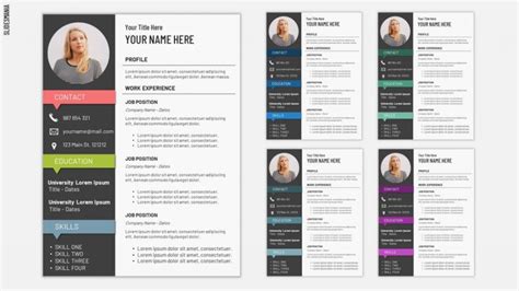 Resume Three Free Template for Google Slides or PowerPoint ...