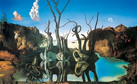 Swans Reflecting Elephants, 1937 Art Print by Salvador Dali at King & McGaw