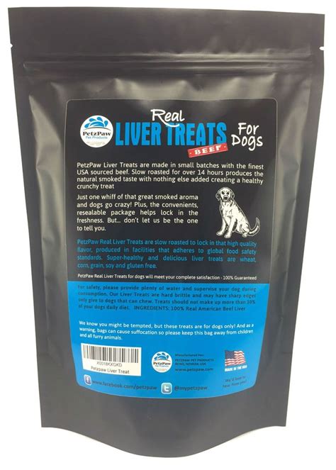 Real Beef Liver Dog Treats Made in USA Grain Wheat Soy Gluten Free All ...