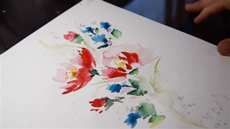 How To: Paint Loose Watercolor Flower (5 MINUTE TUTORIAL) - YouTube