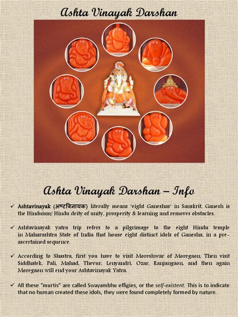 Study of Ashtavinayaka Temples in Maharashtra | PDF | Hindu Deities ...