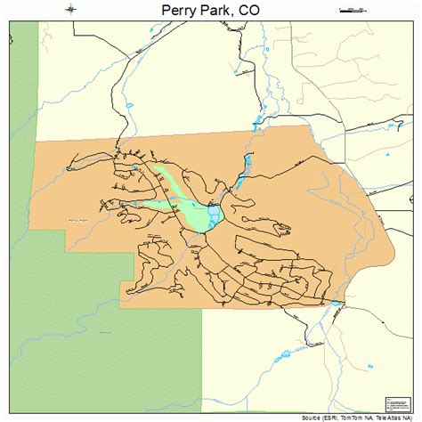 Perry Park Colorado Street Map 0858592