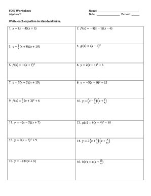 Foil Worksheet - Fill and Sign Printable Template Online