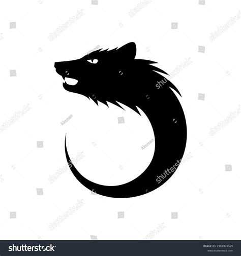 Black Wolf Logo Design Image Stock Vector (Royalty Free) 2168922529 ...