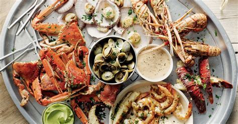 Grilled seafood platter