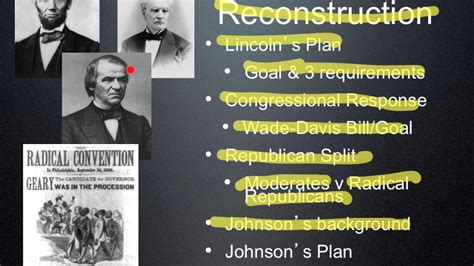 Reconstruction Slide 2 Presidential Reconstruction - YouTube