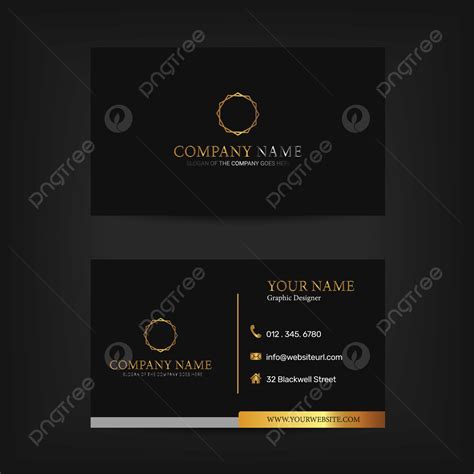 Black And Gold Business Card Template Download on Pngtree