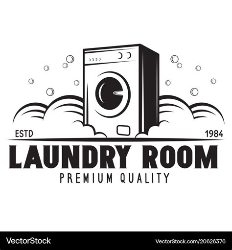 Laundry logo emblem design element Royalty Free Vector Image