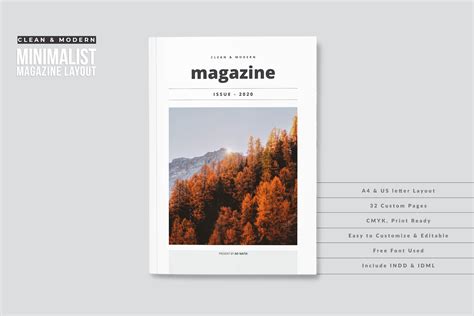 Clean & Modern Minimalist Magazine Layout (139994) | Magazines | Design ...