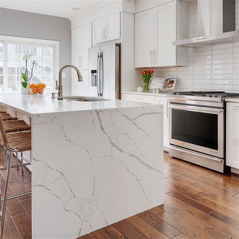 Waterfall Edge Quartz Countertop – Countertops Ideas