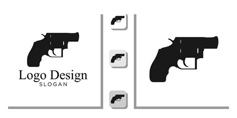 logo design pistol revolver protection security military handgun weapon ...