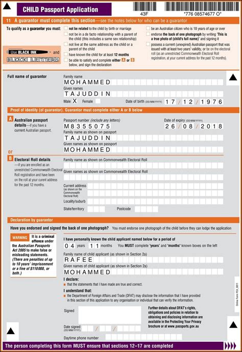 Online Form To Renew Australian Passport - Form : Resume Examples # ...