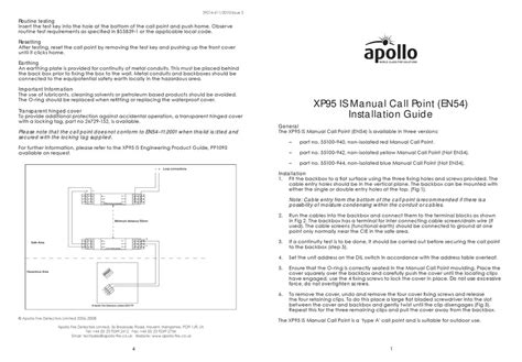 APOLLO XP95 IS INSTALLATION MANUAL Pdf Download | ManualsLib