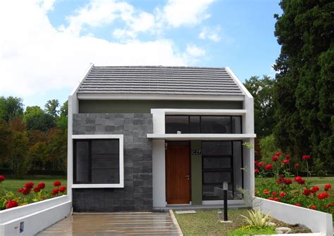 Rumah batu alam dengan warna hitam dan putih - Thegorbalsla