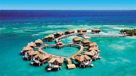 Heart Shaped overwater bungalows in Jamaica - Montego Bay - Sandals ...