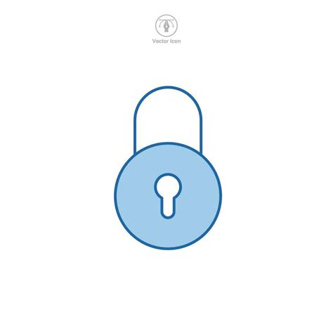 Padlock icon symbol vector illustration isolated on white background ...