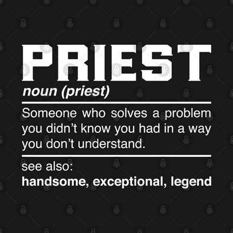 Priest Definition Design - Churchman Pastor Clergyman Noun - Priest ...