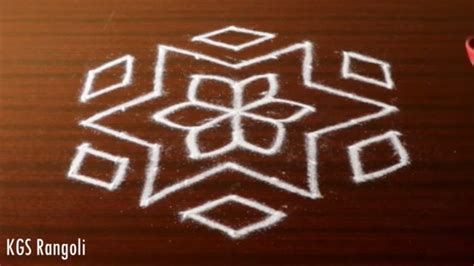 Simple & Easy Kolam with dots | Daily Rangoli kolam for beginners ...