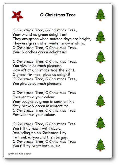 O Christmas Tree, Lyrics in English and in French - O Christmas Tree in ...