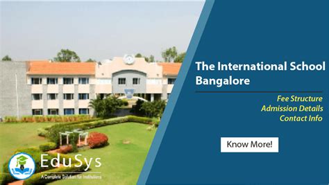 The International School Bangalore Fee Structure, Admission Details ...