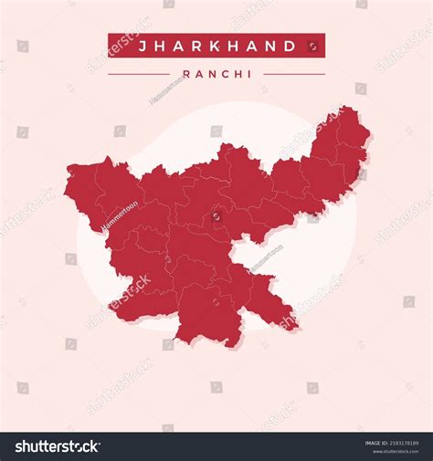 National Map Jharkhand Jharkhand Map Vector Stock Vector (Royalty Free ...