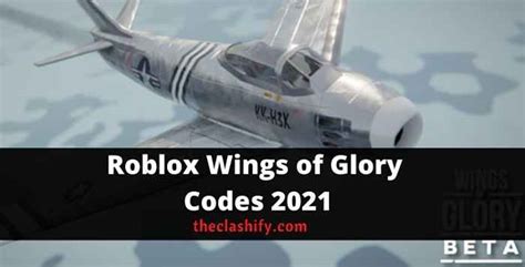 Roblox Wings of Glory Codes 2021 November