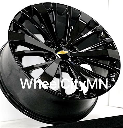 22" gloss black OE 5945 replica SF1 wheels fits 2023 Chevy Tahoe RST ...