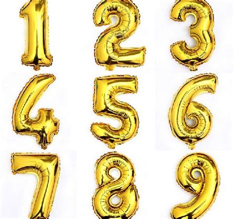 Beautiful 14 Golden Number Balloon Foil Balloon Birthday Party Balloon ...