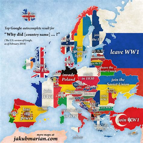 Google autocomplete map of Europe reveals most-searched for questions ...