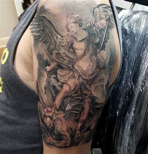 95+ Best Saint Michael Tattoos Designs & Meanings (2019)