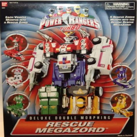 Power Rangers Turbo Rescue Megazord Deluxe Double Morphing Action ...