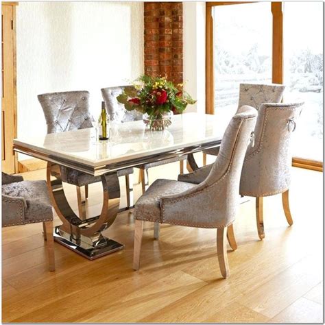 6 Person Round Glass Dining Table