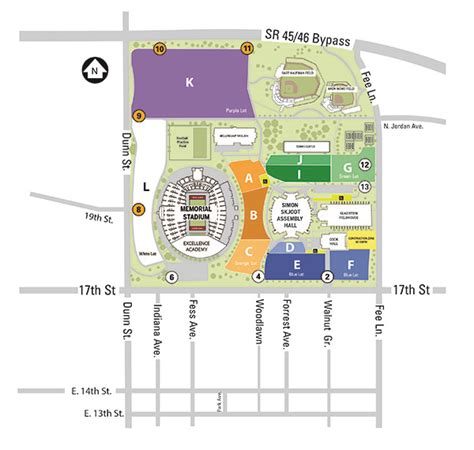 IU Memorial Stadium Parking Map